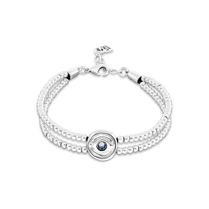 Купить Браслет глаз Ser Intuitiva с голубым кристаллом, с серебром - Фото 2