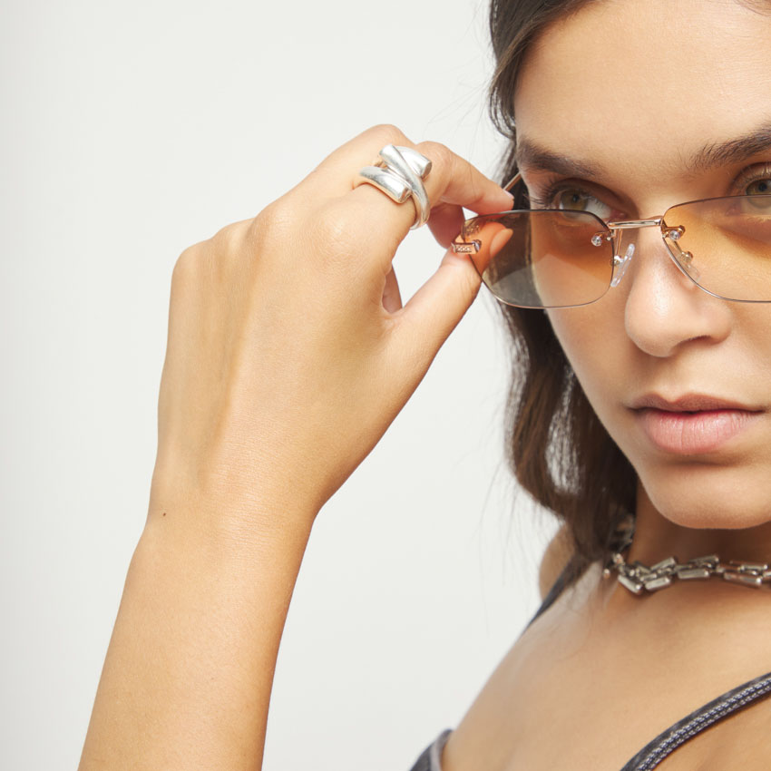 Купить Кольцо Ветвь двойная ROOTS, с серебром - Фото 4