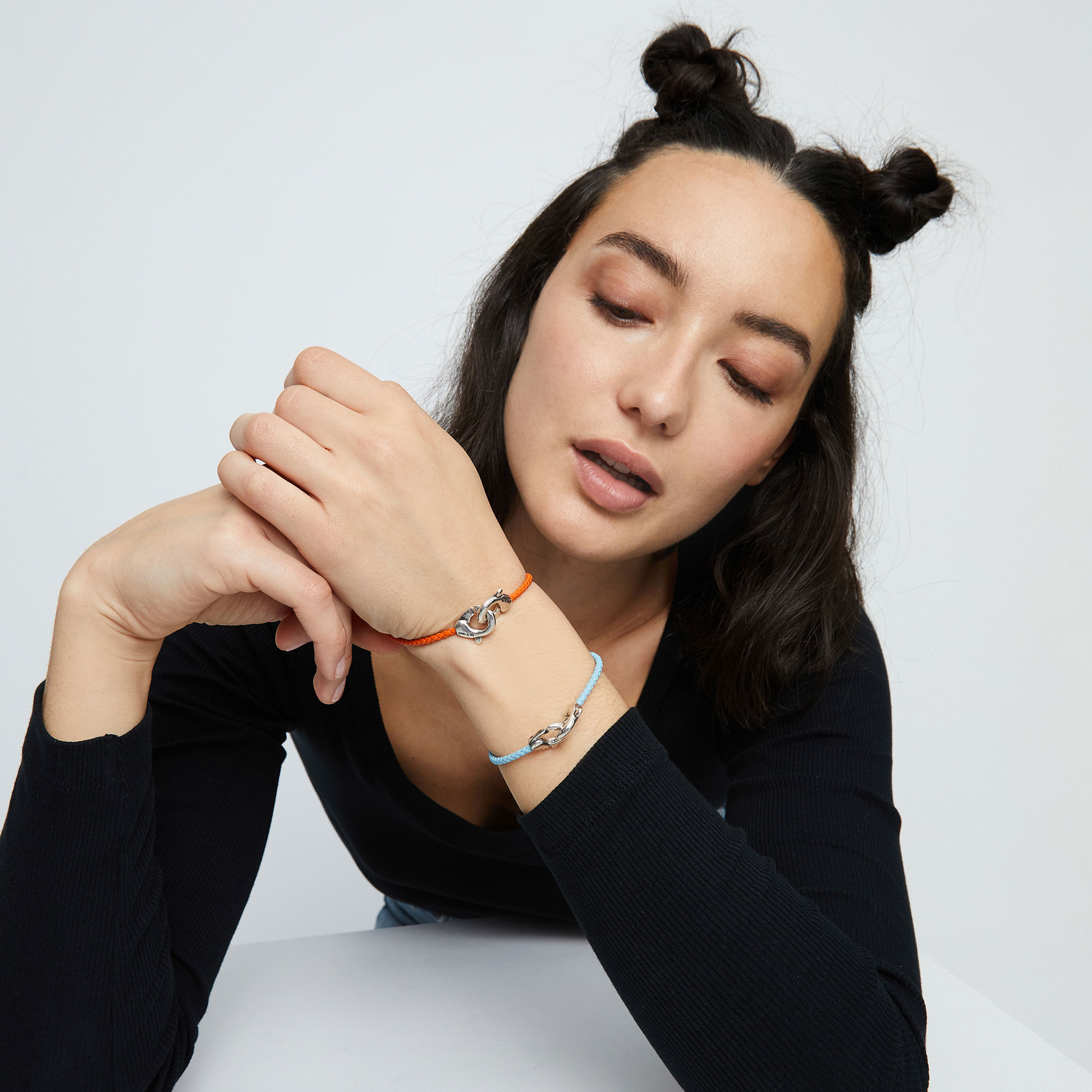 Купить Браслет Ser Inseparable, оранжевый, с серебром - Фото 5