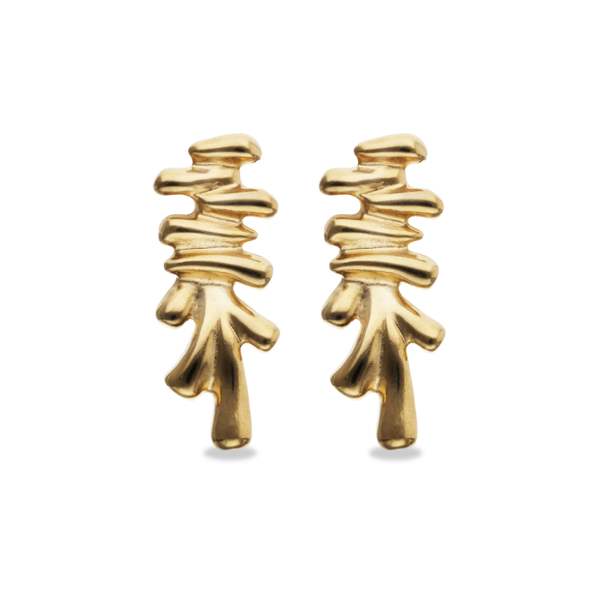 Купить Серьги Лоза ROOTS, с золотом - Фото 2