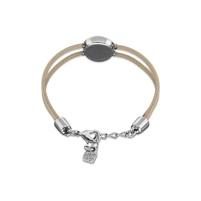 Купить Кожаный браслет глаз Ser Intuitiva с кремовым кристаллом, с серебром - Фото 2