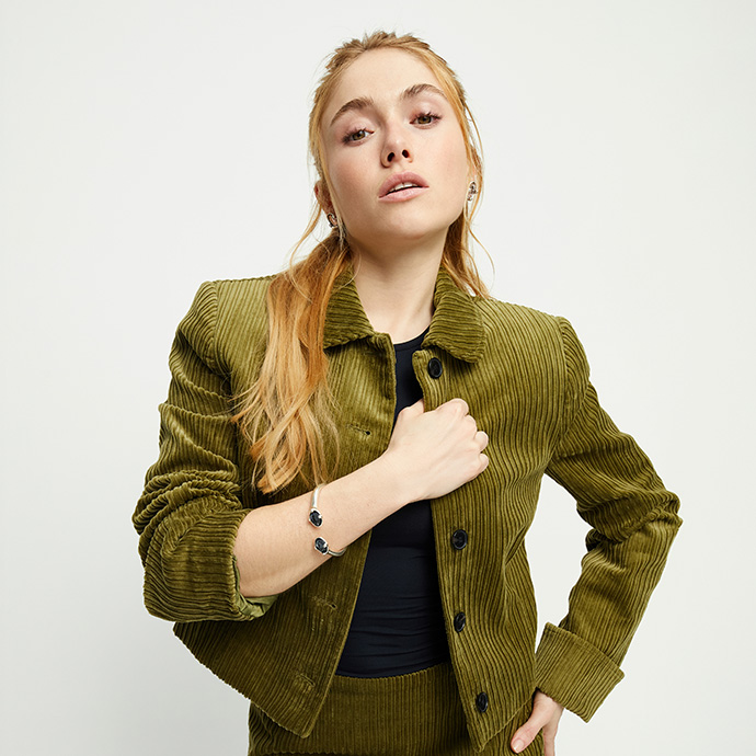 Купить Жесткий браслет Ser Deslumbrante с черными кристаллами, с серебром - Фото 4