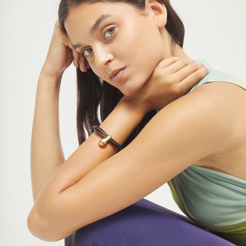 UNOde50 Кожаный браслет Пути Gravity, с золотом, PUL2605MARORO0M - фото 5