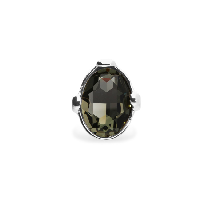 Купить Кольцо Ser Deslumbrante с круглым серым кристаллом, с серебром - Фото 2