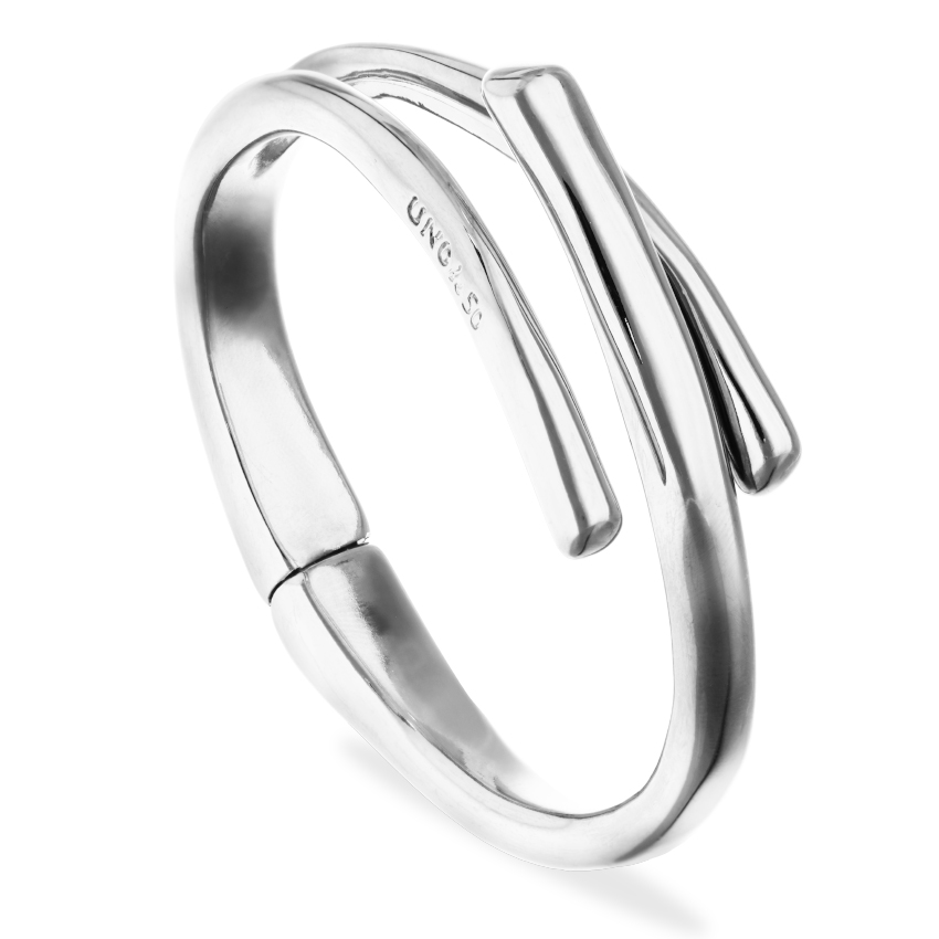 Купить Жесткий браслет Ветвь двойная ROOTS, с серебром - Фото 2