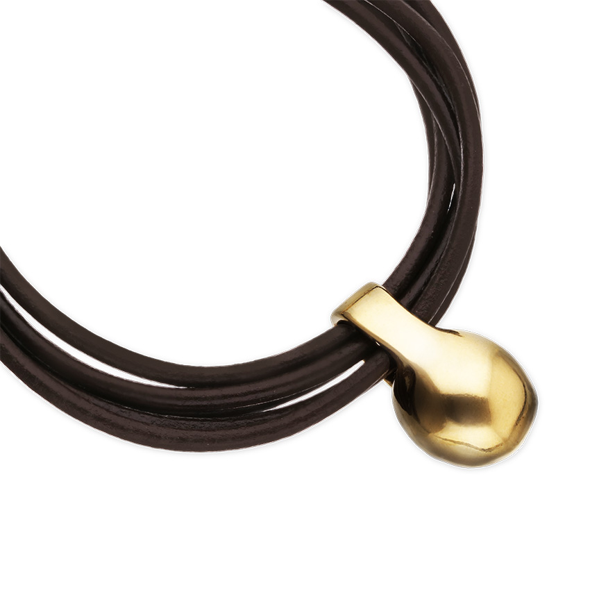 UNOde50 Кожаный браслет Пути Gravity, с золотом, PUL2605MARORO0M - фото 2