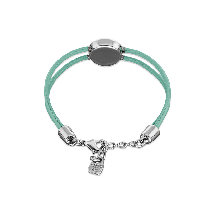 Купить Кожаный браслет глаз Ser Intuitiva с бирюзовым кристаллом, с серебром - Фото 2