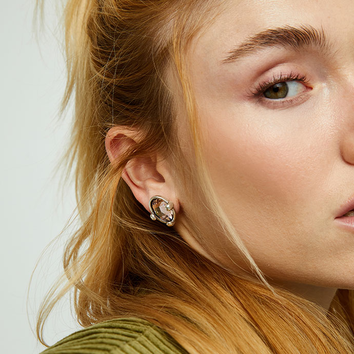 Купить Серьги Ser Deslumbrante с розовым кристаллом, с серебром - Фото 3