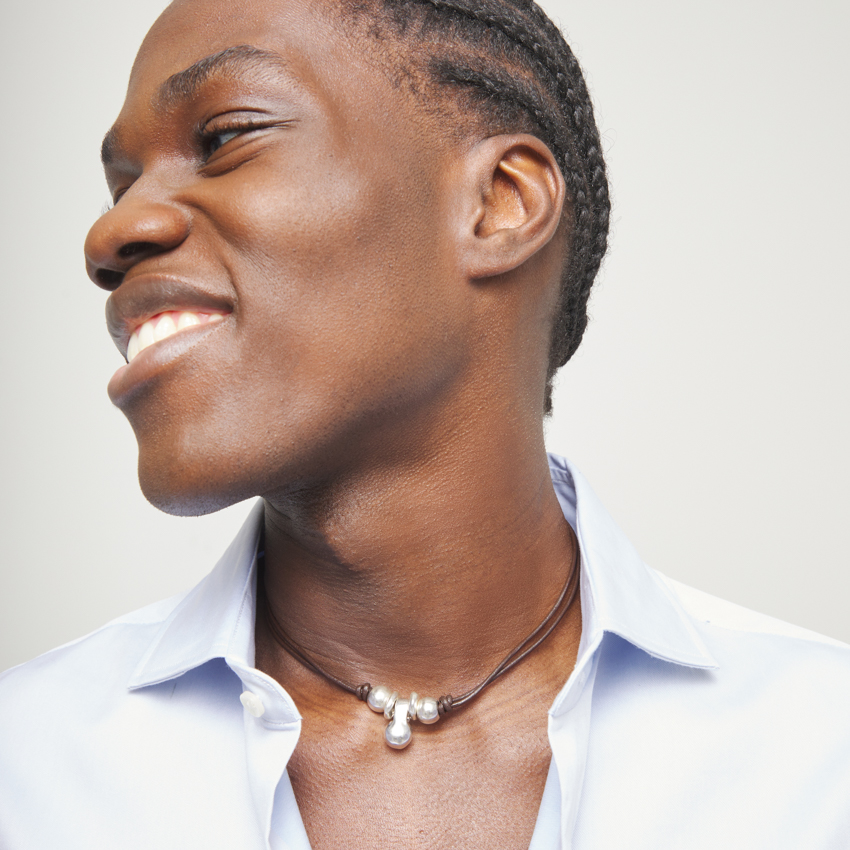 UNOde50 Колье Столкновение Gravity, с серебром, COL2064MARMTL0U - фото 5