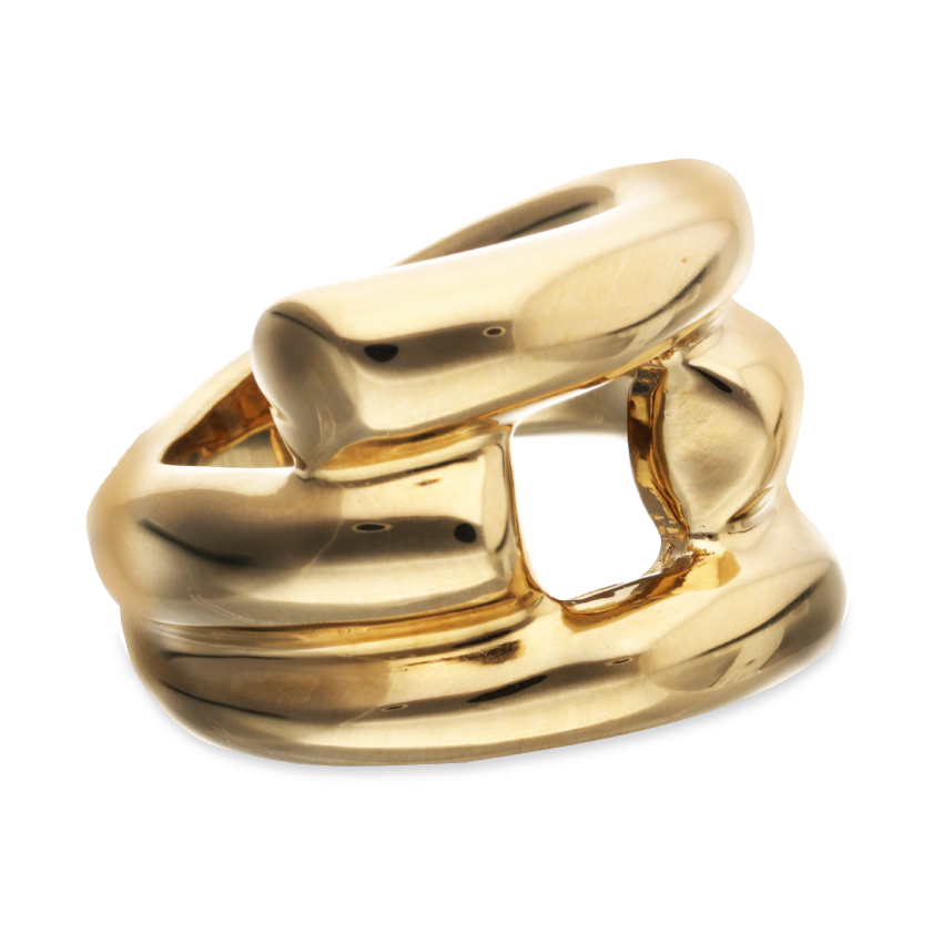 Купить Кольцо Ветвь тройная ROOTS, с золотом - Фото 2