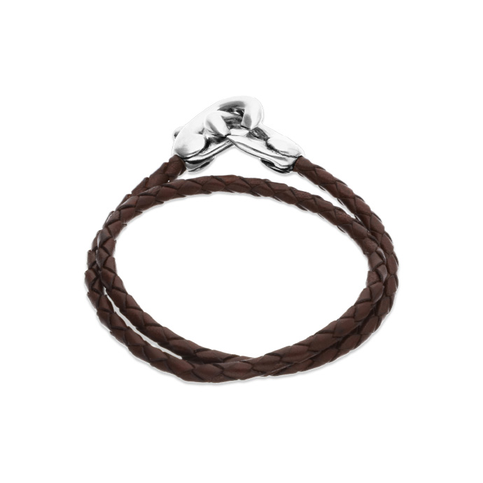 Купить Двойной браслет карабин Ser Inseparable, с серебром - Фото 2