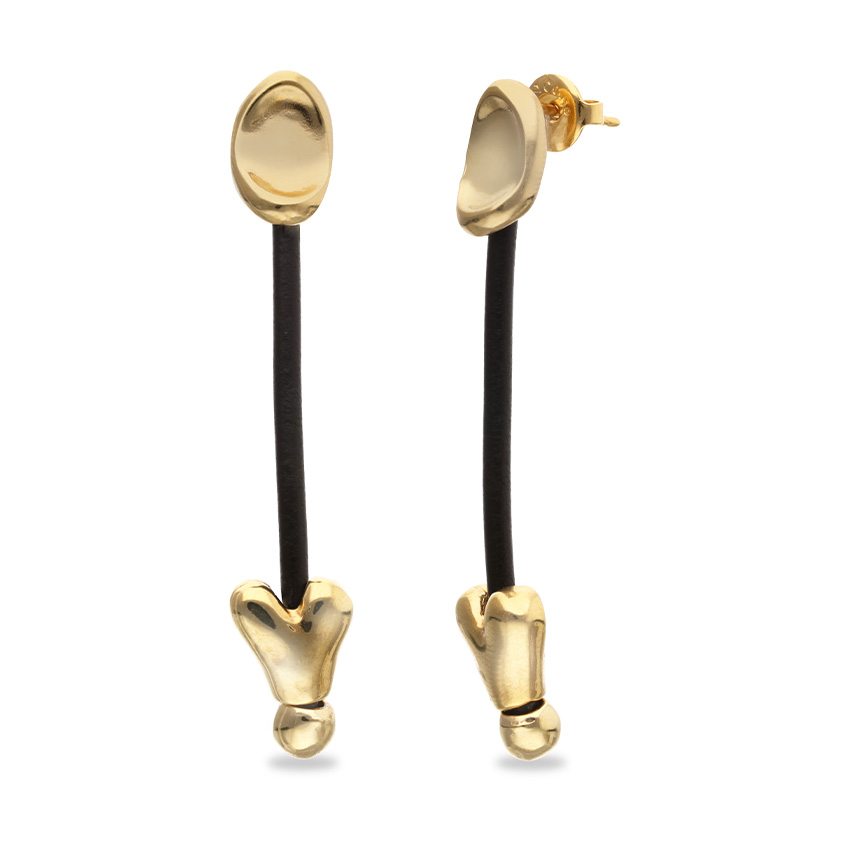 Купить Серьги Стрелы Купидона Beat, с золотом - Фото 1