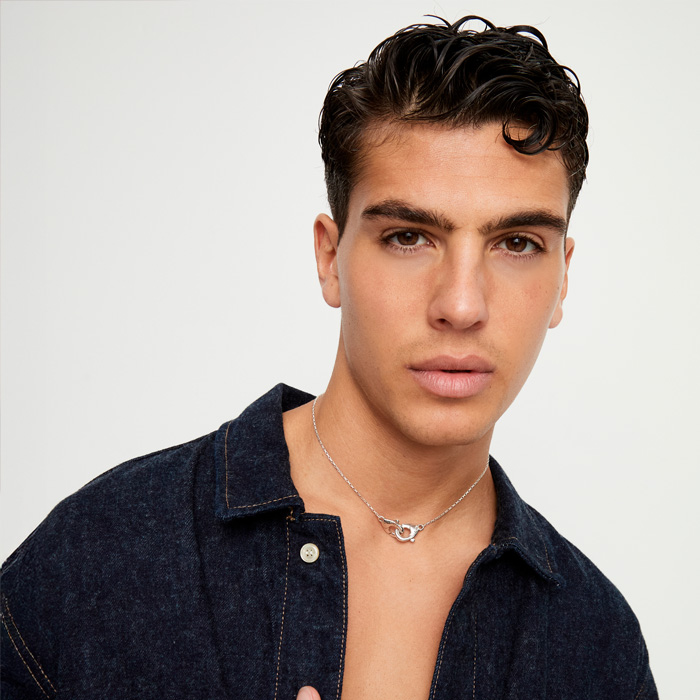 UNOde50 Тонкое ожерелье карабин Ser Inseparable, с серебром, COL2023MTL0000U - фото 5