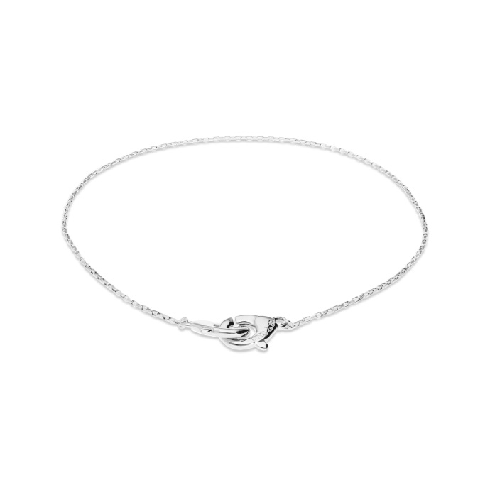 Купить Тонкое ожерелье карабин Ser Inseparable, с серебром - Фото 2