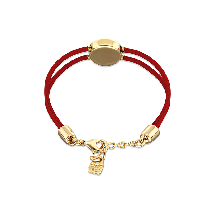Купить Кожаный браслет глаз Ser Intuitiva с красным кристаллом, с золотом - Фото 2