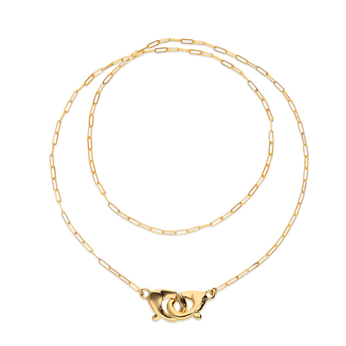 Купить Двойное ожерелье карабин Ser Inseparable, с золотом - Фото 1