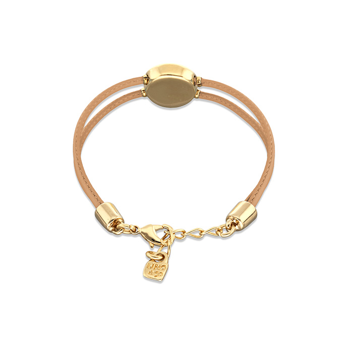 UNOde50 Кожаный браслет глаз Ser Intuitiva с бежевым кристаллом, с золотом, PUL2601CREORO0M - фото 2