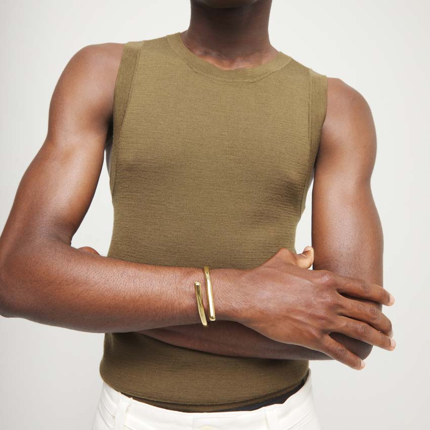 Купить Жесткий браслет Ветвь ROOTS, c золотом - Фото 3