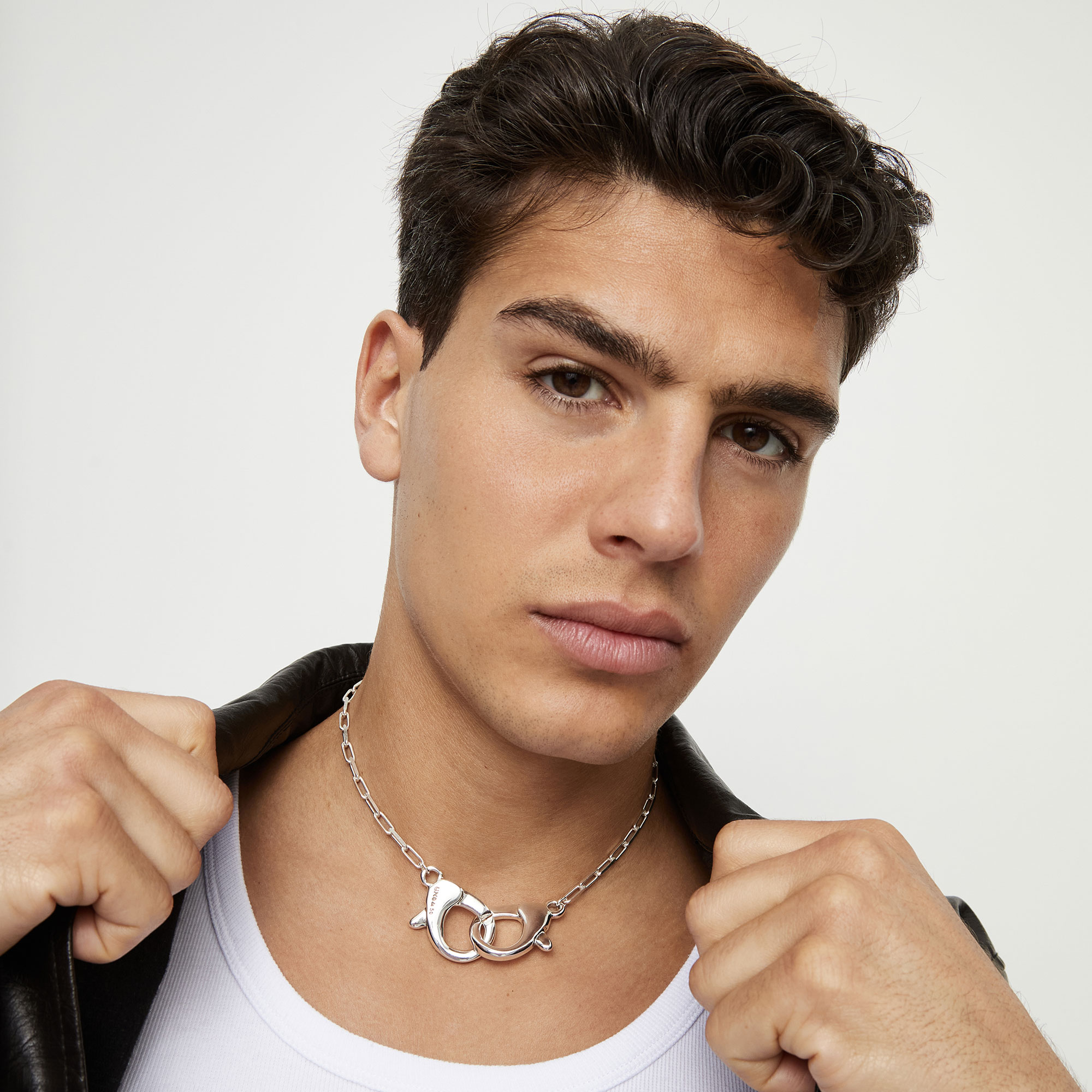 Купить Крупный чокер карабин Ser Inseparable, с серебром - Фото 4