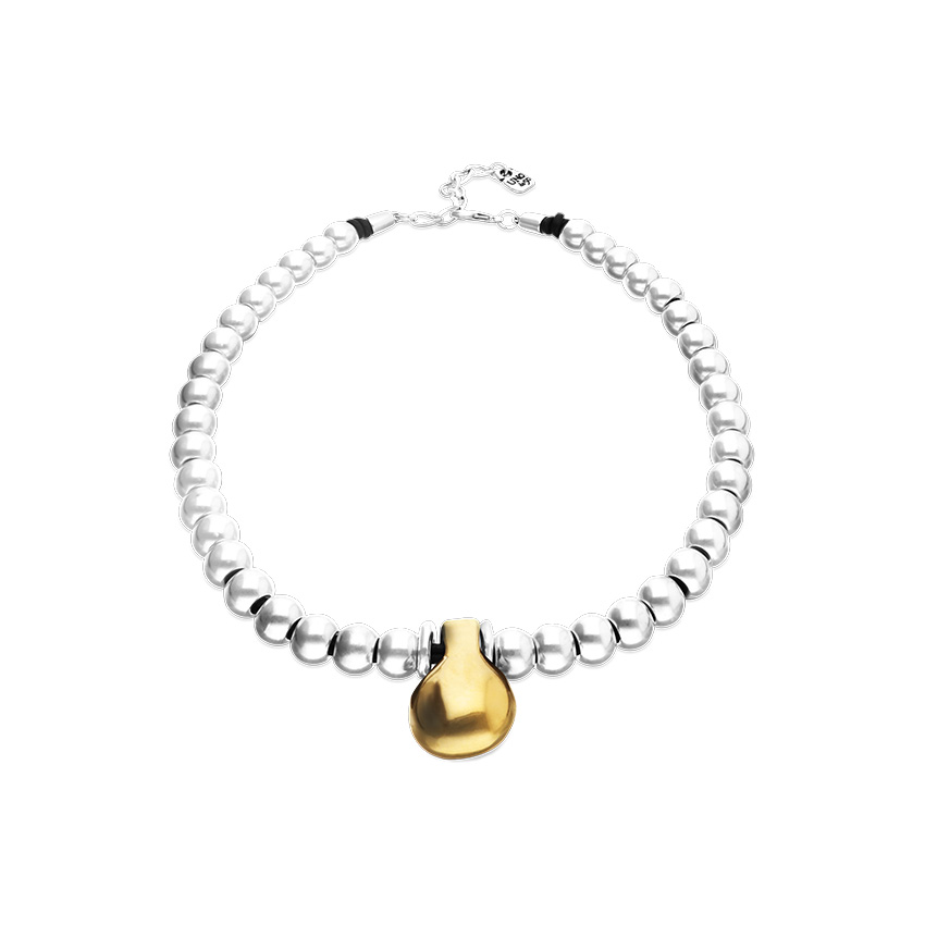 UNOde50 Биколорное колье Приземление Gravity, с серебром и золотом, COL2045OROMTL0U - фото 3