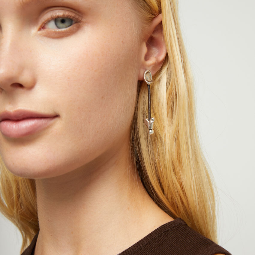 Купить Серьги Стрелы Купидона Beat, с серебром - Фото 4