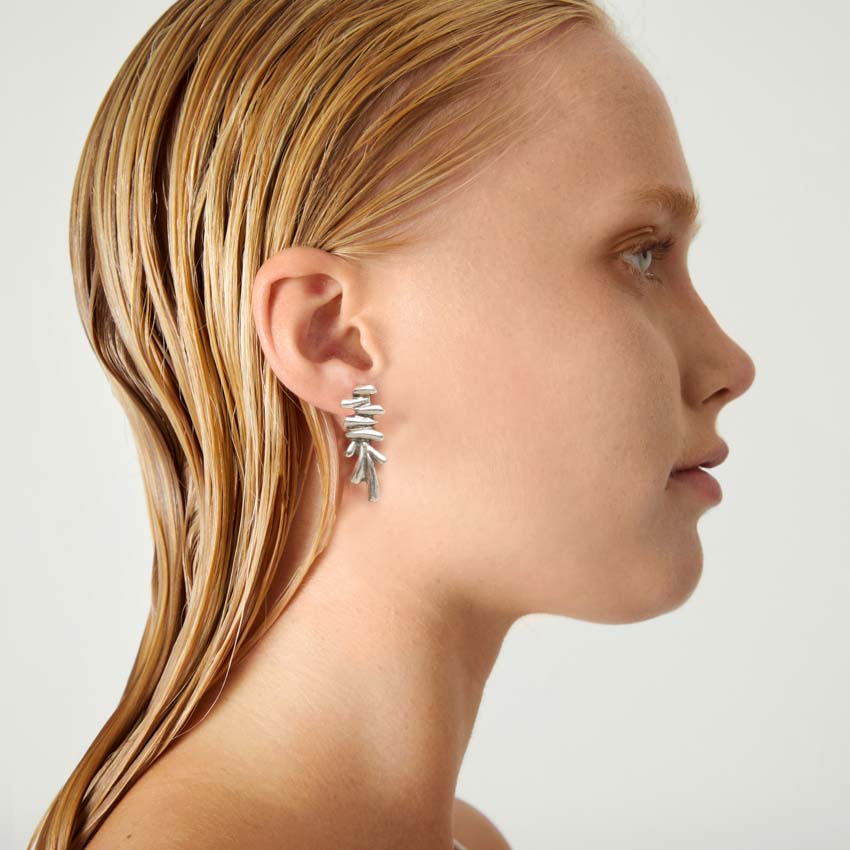 Купить Серьги Лоза ROOTS, с серебром - Фото 3