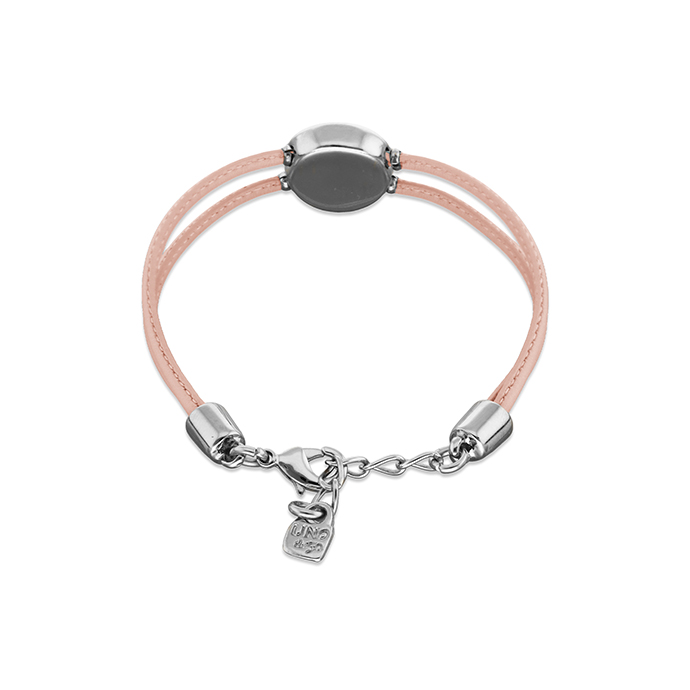 Купить Кожаный браслет глаз Ser Intuitiva со светло-розовым кристаллом, с серебром - Фото 2
