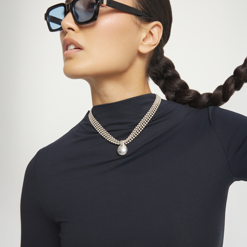 UNOde50 Колье Мотивы Gravity, с серебром, COL2051MTL0000U - фото 4