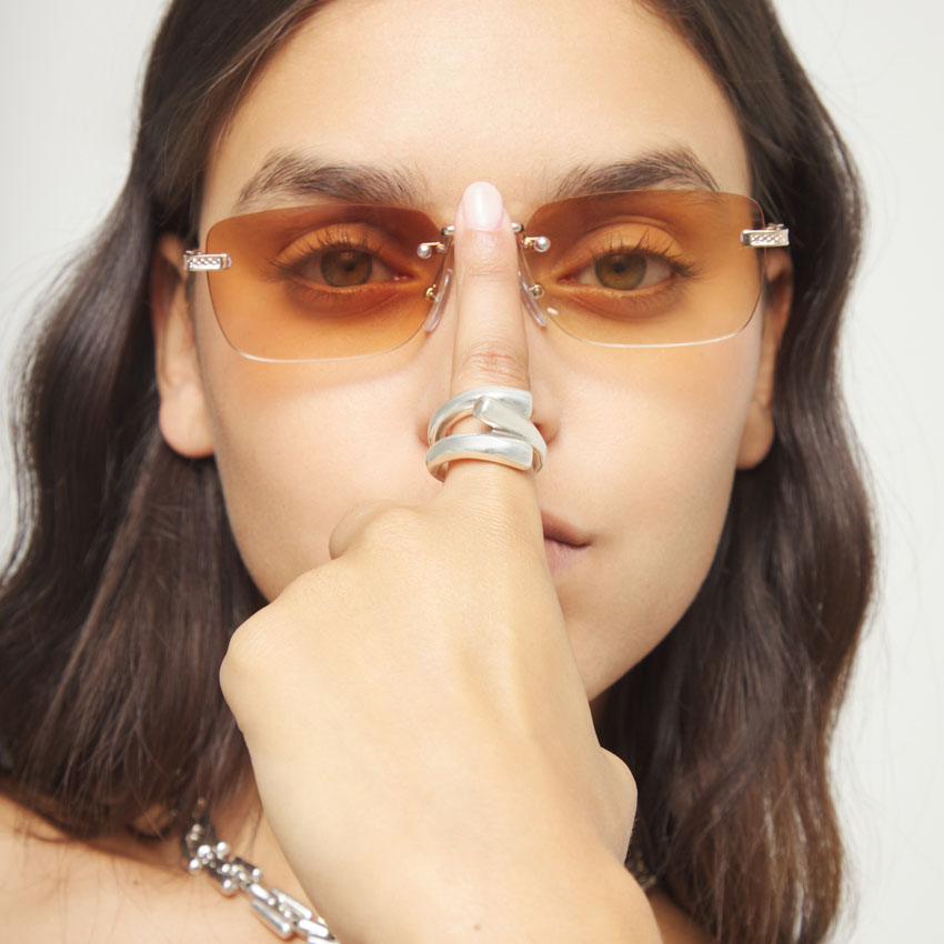 Купить Кольцо Ветвь двойная ROOTS, с серебром - Фото 3