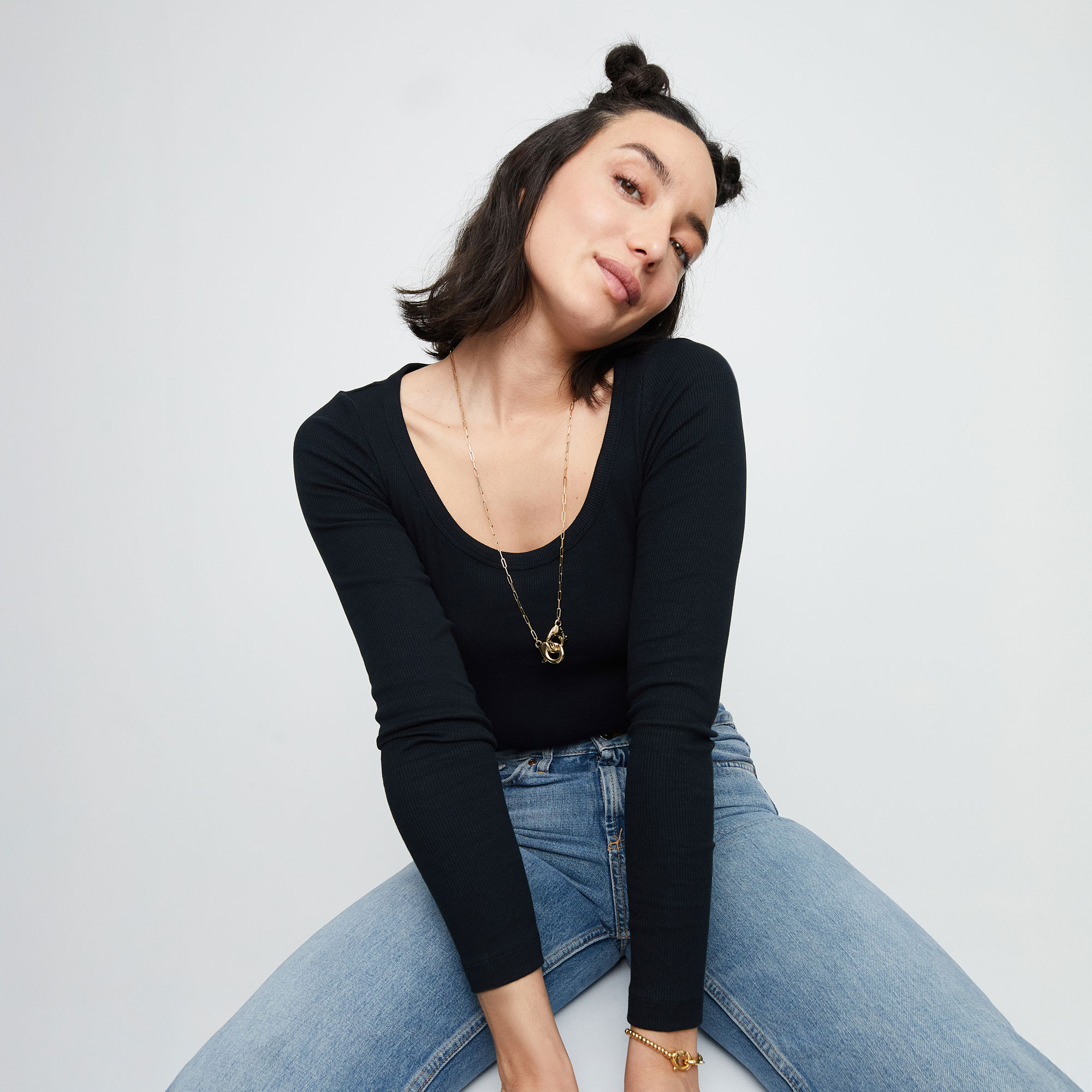 Купить Двойное ожерелье карабин Ser Inseparable, с золотом - Фото 4