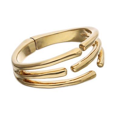 Купить Жесткий браслет Ветвь тройная ROOTS, с золотом - Фото 5