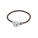 Браслет Ser Inseparable, коричневый, с серебром