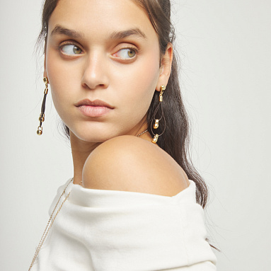 UNOde50 Серьги Гравитация Gravity, с золотом onesize PEN1061MARORO0U, фото 3