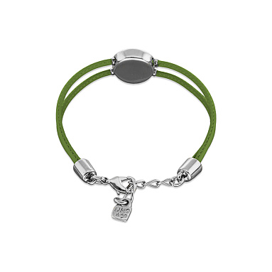 Купить Кожаный браслет глаз Ser Intuitiva с зеленым кристаллом, с серебром - Фото 7