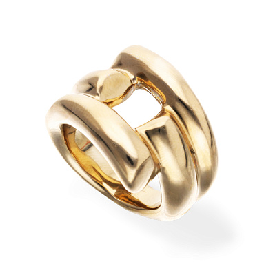 Купить Кольцо Ветвь тройная ROOTS, с золотом - Фото 5