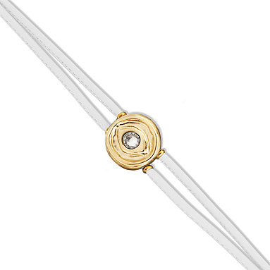 Купить Кожаный браслет глаз Ser Intuitiva с белым кристаллом, с золотом - Фото 8