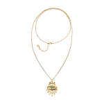 Ожерелье глаз Ser Intuitiva с зеленым кристаллом, с золотом