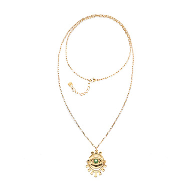 Купить Ожерелье глаз Ser Intuitiva с зеленым кристаллом, с золотом - Фото 6