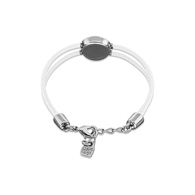 Купить Кожаный браслет глаз Ser Intuitiva с белым кристаллом, с серебром - Фото 7