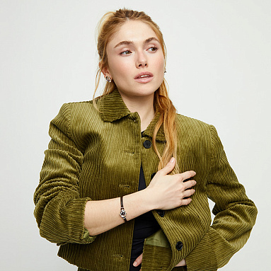 Купить Кожаный браслет Ser Deslumbrante с розовым кристаллом, с серебром - Фото 10