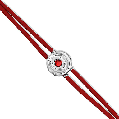 Купить Кожаный браслет глаз Ser Intuitiva с красным кристаллом, с серебром - Фото 8