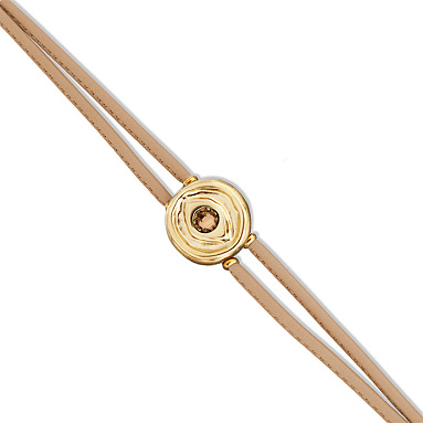 UNOde50 Кожаный браслет глаз Ser Intuitiva с бежевым кристаллом, с золотом m PUL2601CREORO0M, фото 3