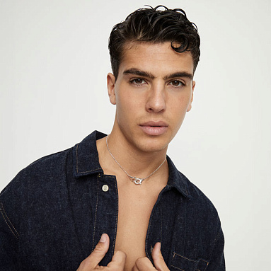 Купить Тонкое ожерелье карабин Ser Inseparable, с золотом - Фото 17