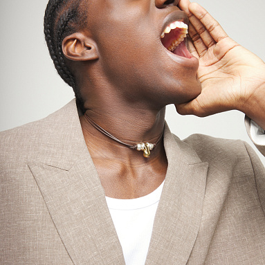 UNOde50 Колье Столкновение Gravity, с серебром и золотом onesize COL2064OROMTL0U, фото 5