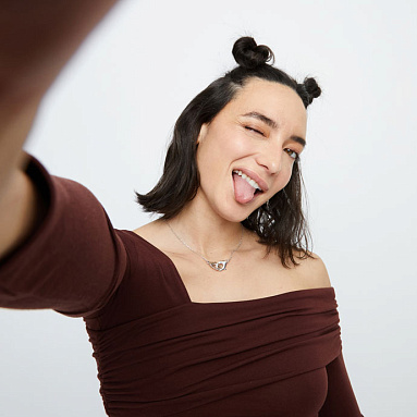 Купить Тонкое ожерелье карабин Ser Inseparable, с золотом - Фото 16