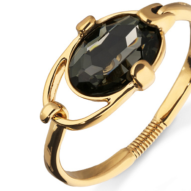 Купить Жесткий браслет Ser Deslumbrante с серым кристаллом, с золотом - Фото 8