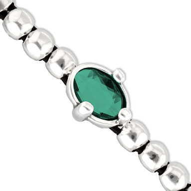 Купить Браслет Ser Deslumbrante с зеленым кристаллом, с серебром - Фото 8