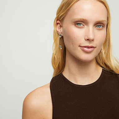 Купить Серьги Стрелы Купидона Beat, с серебром - Фото 7