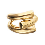 Кольцо Ветвь двойная ROOTS, с золотом