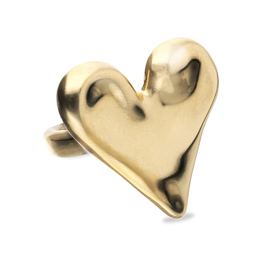 Купить Кольцо Сердце Beat, с золотом - Фото 7